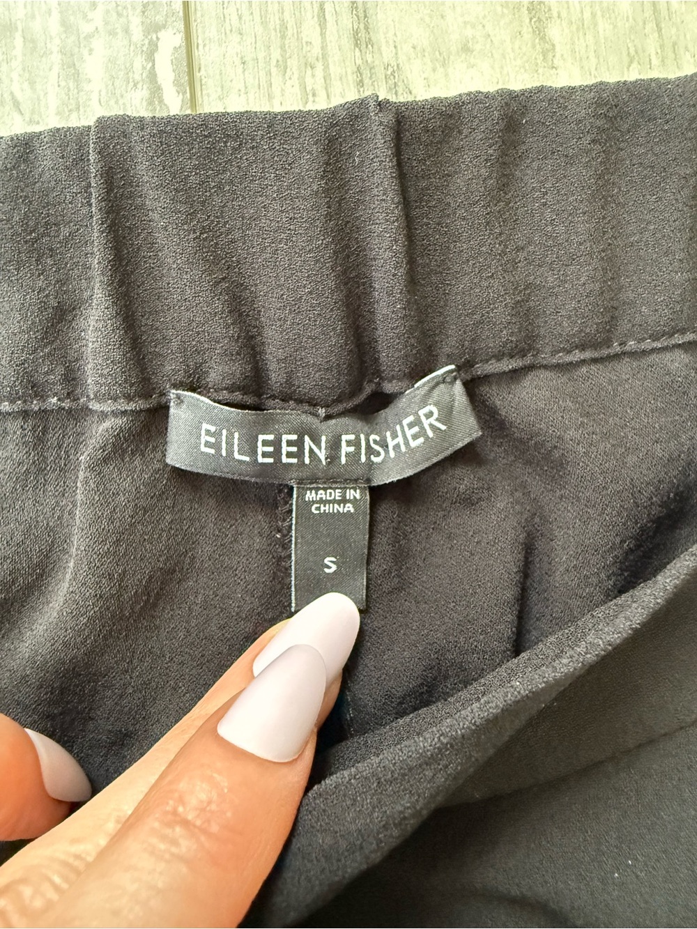 Eileen Fisher Black Silk Georgette Pleated Jogger Pants | Size S - Picture 2 of 10